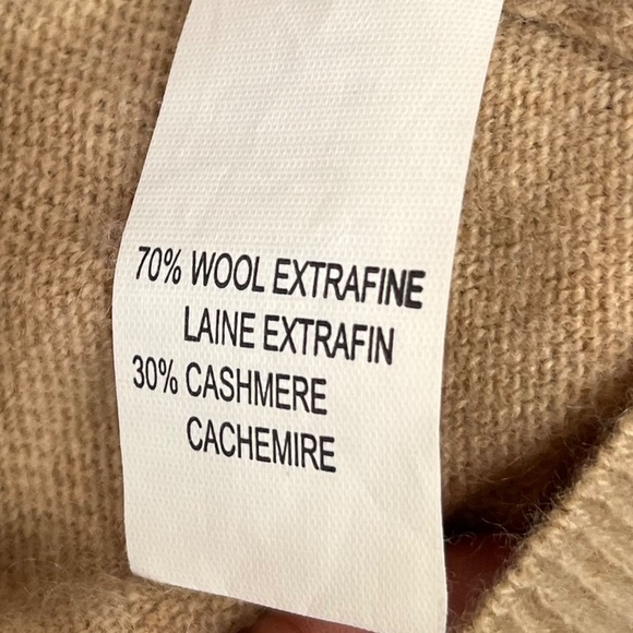 Vintage Camel Cashmere Wool Blend Turtleneck Made in Italy - Size L - Picture 5 of 9